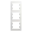 Рамка 3 поста вертикальная (белый) GLOSSA SE