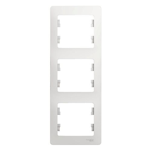 Рамка 3 поста вертикальная (белый) GLOSSA SE