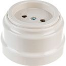 Розетка ОУ без заземления (бежевый) Ретро BYLECTRICA