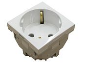 Розетка СУ 2к+з 16А 45х45мм (белый) Quadro45 EFAPEL