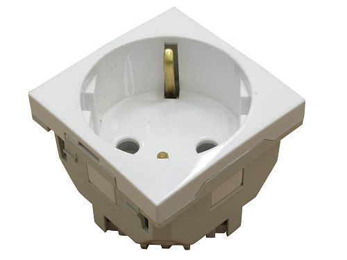 Розетка СУ 2к+з 16А 45х45мм (белый) Quadro45 EFAPEL