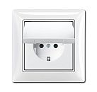 Розетка SCHUKO с крышкой в сборе IP44 20 EUCKD-94 (альпийский белый) Basic 55 ABB (2018-0-1505)