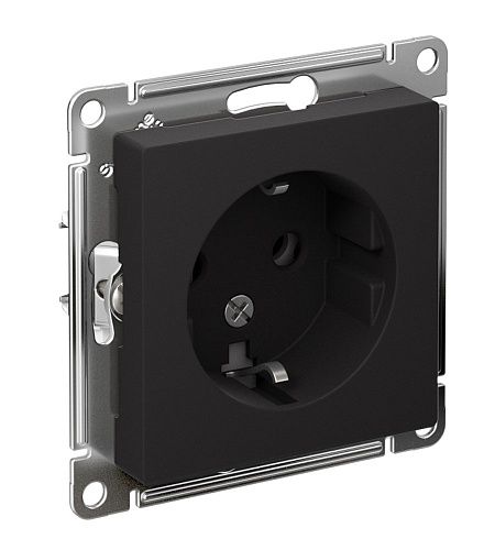 Розетка с заземлением 16А (карбон) ATLASDESIGN SE