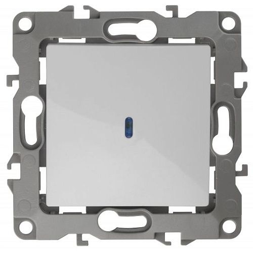 Выключатель 1кл с подсветкой 10АХ (белый) Эра12 ЭРА (12-1102-01)