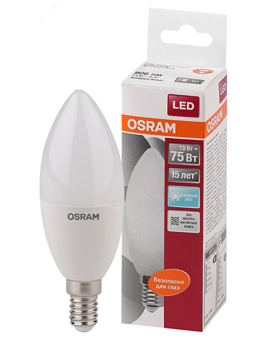 Лампа светодиодная свеча STAR CLASSIC LS CLB 7.5Вт 840 4000К 806Лм E14 4058075210714 OSRAM