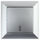 Переключатель 1кл на 2 направления 10А (алюминий) Intro Solo ЭРА (4-103-03)