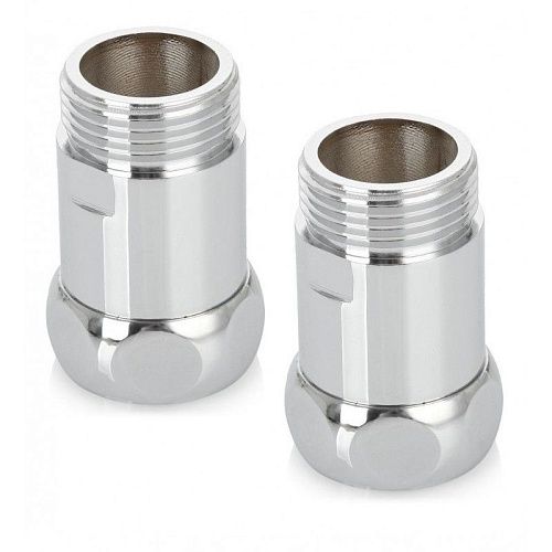 Соединение прямое 1х3/4 вн/нар для полотенцесушителя с отражателем (пара) (01503) TERMA