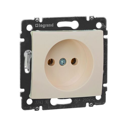 Розетка без заземления (слоновая кость) Valena Classic Legrand/Daccord (774316)