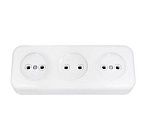 Розетка ОУ б/з 3м 16А 220В IP20 (белый) BYLECTRICA (РА16-244)