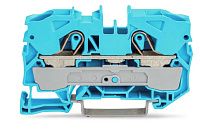 Клемма 2-проводная проходная 16мм2 (синяя) WAGO (2016-1204)