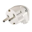 Вилка угловая с з/к 16А 220В IP20 (белый) MAKEL