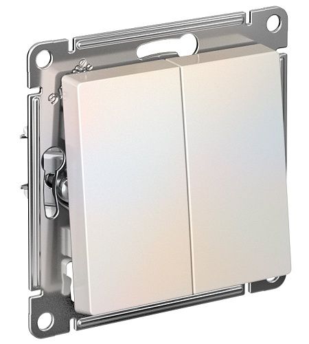 Переключатель 2кл перекрестный 2х схема 7 10АХ (жемчуг) ATLASDESIGN SE