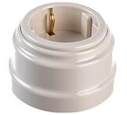 Розетка ОУ с заземлением (бежевый) Ретро BYLECTRICA