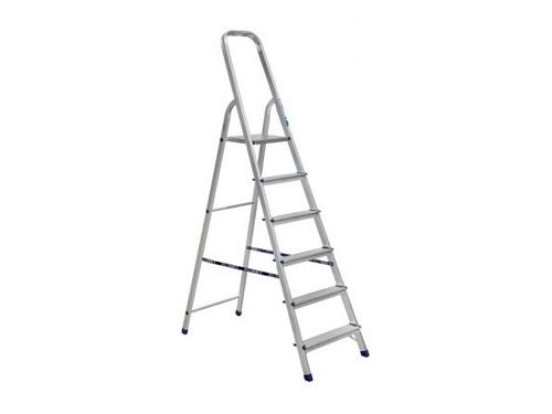 Стремянка алюминиевая 6 ступеней 124см ALUMET (АМ706)