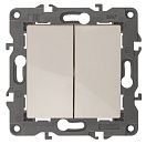 ЭРА Выключатель 2-кл 10АХ (сл.кость) (Elegance) 14-1104-02