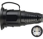 Розетка каб 16A 250V 2P+E IP54 с черной крышкой и корпусом. маркер черный 2511-ss (PCE Австрия)