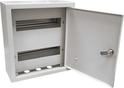 Щит распределительный навесной ЩРН-24 замок 1дверь 2ряда 350х300х125мм без сальников Øотв.32мм IP31 MECAS