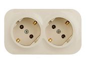 Розеточный блок с предварительным подключением 2х2К+З без шторок (сл.кость) IP20 Quteo (новый механизм) Legrand/Daccord 