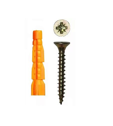 Дюбель распорный 8х52 без борта с шурупом (9шт) Tech-Krep 112941