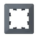 Рамка 1 пост (грифель/дымч. черный) ATLASDESIGN AIR SE