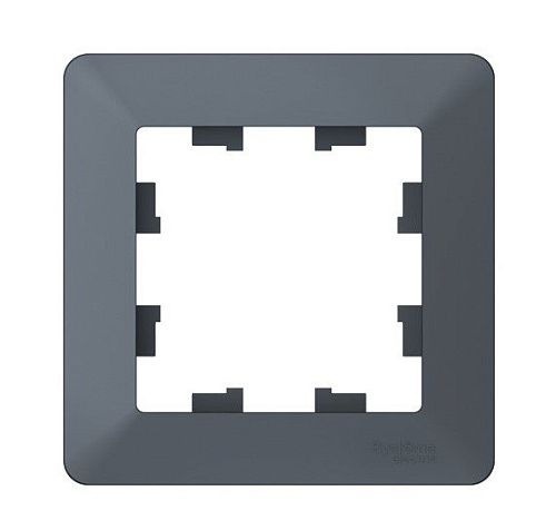 Рамка 1 пост (грифель/дымч. черный) ATLASDESIGN AIR SE