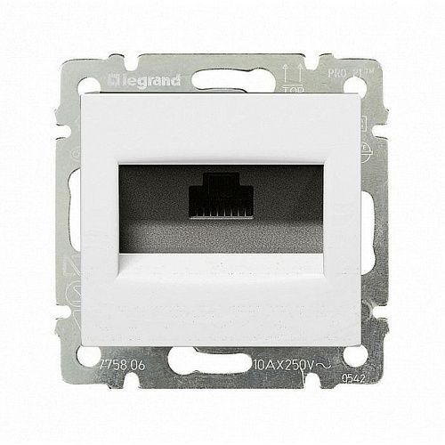 Розетка РС RJ45 категория 5 UTP (белая) Valena Classic Legrand/Daccord (774230)