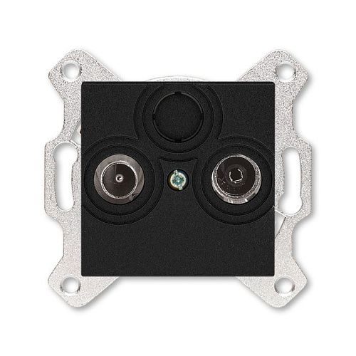 Розетка TV-R проходная 7дБ (антрацит) Levit ABB