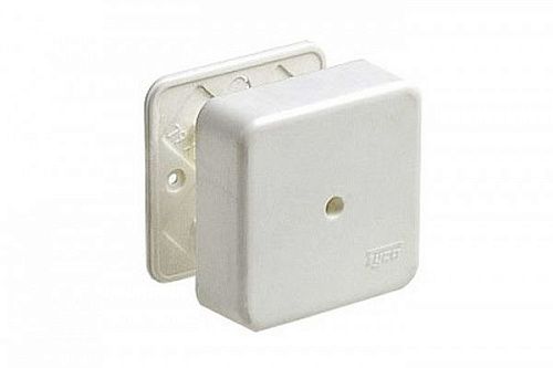 Коробка универсальная ОУ 80х80х25мм с крышкой IP40 (белая) ТУСО Ruvinil