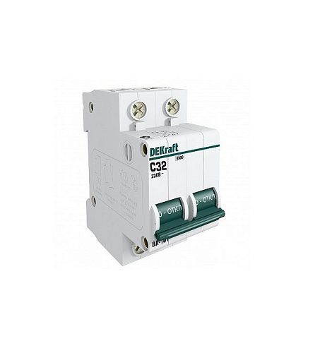 Автоматический выключатель 2п C32 4.5кА ВА-101 DEKraft (11069DEK)