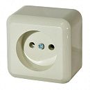 Розетка ОУ 1-м без заземления (крем) Contura ELSO