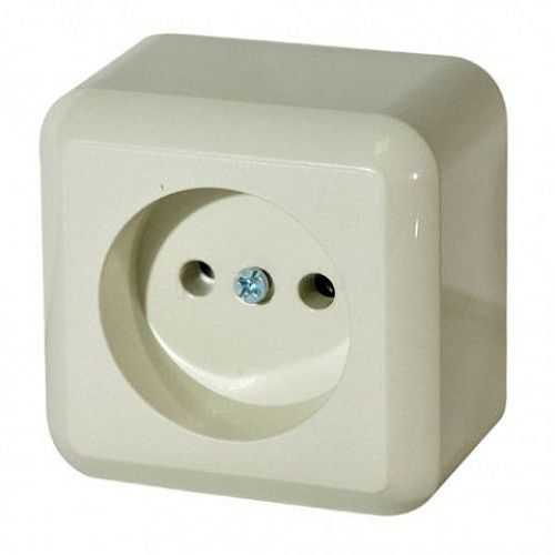 Розетка ОУ 1-м без заземления (крем) Contura ELSO