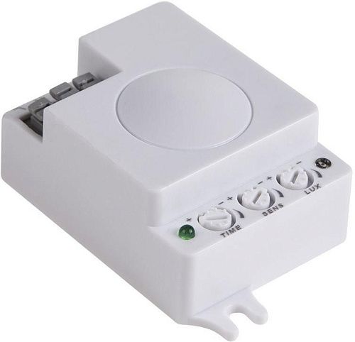 Датчик движения потолочный микроволновый ДДПМ 02 180° по горизонтали 360° по вертикали 1200Вт 10-2000Лк 3-10м REXANT