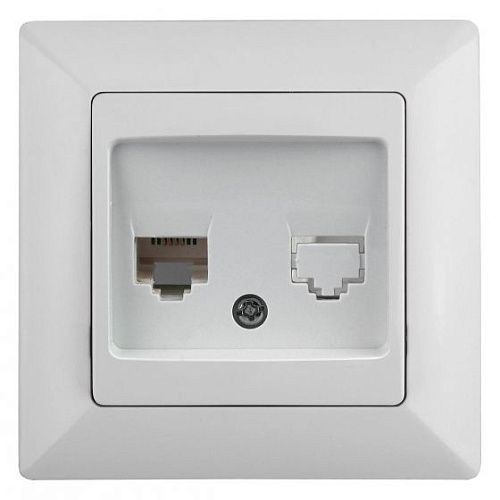 Розетка PC RJ45 (белый) Intro Solo ЭРА (4-303-01)