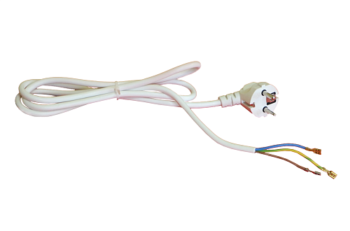 Шнур с вилкой ПВС-ВП 3х1.5 5.0м (белый)