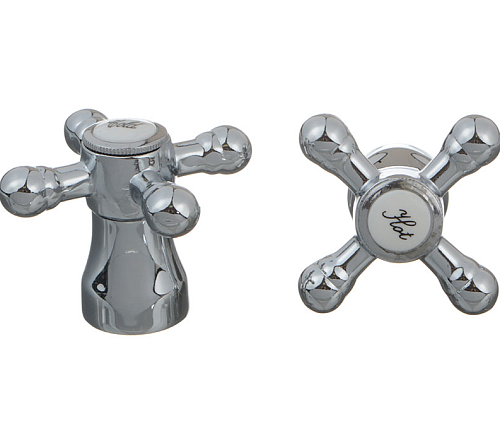Маховик для смесителя Крест металл  8*20 (пара) MELODIA MKP20803WC