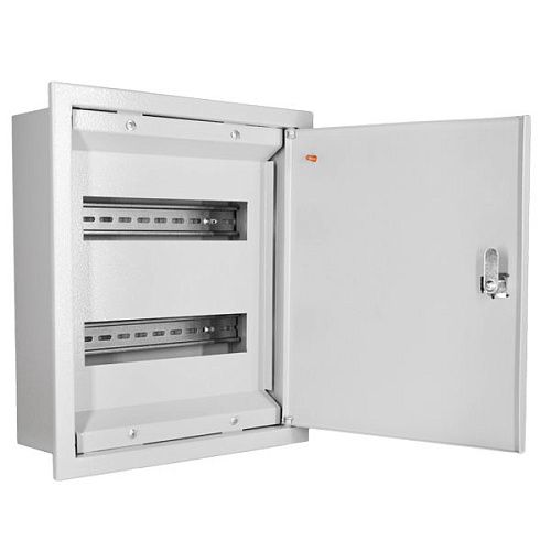 Щит распределительный встраиваемый ЩРВ-24 замок 1дверь 2ряда 387х340х120мм IP31 MECAS