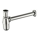 Сифон бутылочный 1 1/4"*32 хром лат. без выпуска для умывальника с трубой LEDEME L80