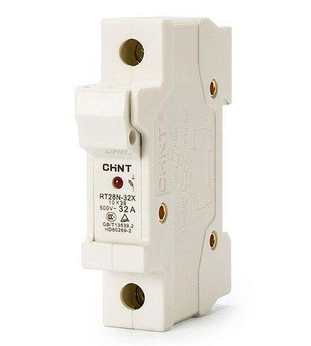Держатель плавких вставок с индикацией RT28N-32X 10х38 1П (R) CHINT NEW!