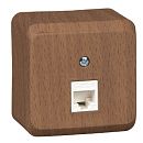 Розетка ОУ PC RJ45 категория 5е (темый бук) ЭТЮД SE