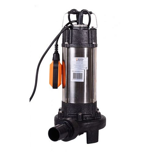 Насос фекальный ВИХРЬ с измельчителем ФН-1500Л  P=1500Вт H=18 м. V=400 л/мин. 2" Дн частиц=15мм