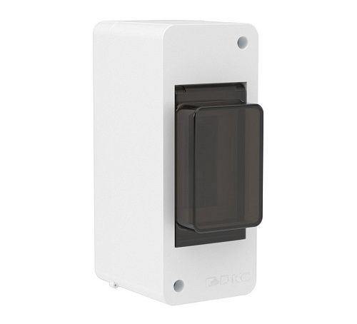 Щит навесной 2мод. 141.50х86.20х59мм тонированная дверь IP40 (белый) FRAME DKC (F02W0WD)