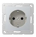 Розетка с заземлением безвинтовой зажим (алюминий) ECO Profi JUNG Розетка с заземлением безвинтовой зажим (алюминий) ECO Profi JUNG