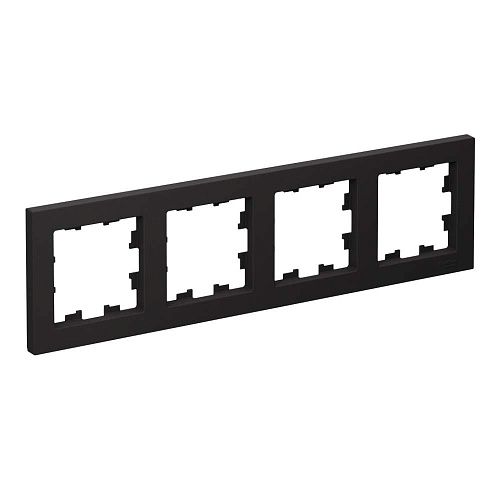 Рамка 4 поста универсальная (карбон) ATLASDESIGN SE