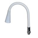 Излив гибкий с лейкой "колокольчик" белый 49см MELODIA MKP20900