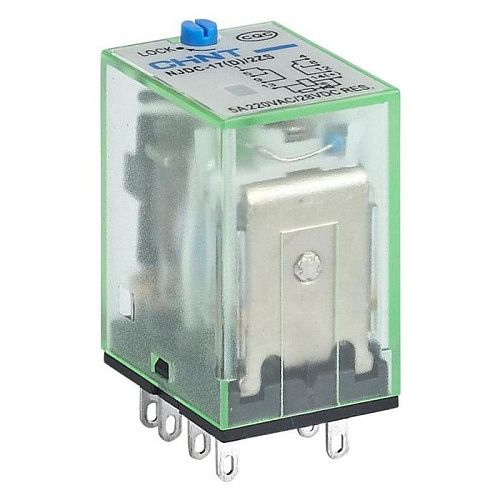 Реле промежуточное с кнопкой тестирования NJDC-17(D)/3ZS 3 контакта с индикацией LED 5А AC 220В CHINT (651067)