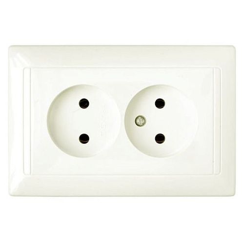 Розетка СУ 2-я без заземления (бежевый) СТИЛЬ BYLECTRICA