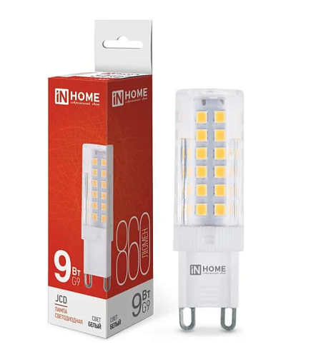 Лампа светодиодная капсула LED-JC 9Вт 4000K 860Лм G9 IN HOME