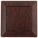 Выключатель 2кл 10А (венге) Intro Solo ЭРА (4-104-10)