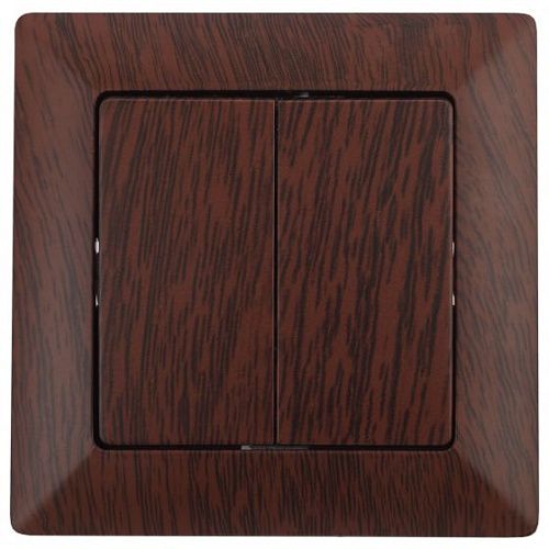 Выключатель 2кл 10А (венге) Intro Solo ЭРА (4-104-10)