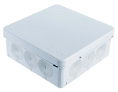 Коробка распределительная ОУ 100х100х40мм с крышкой двухкомпонентная безгалогенная (HF) IP66 (серая) Промрукав NEW!